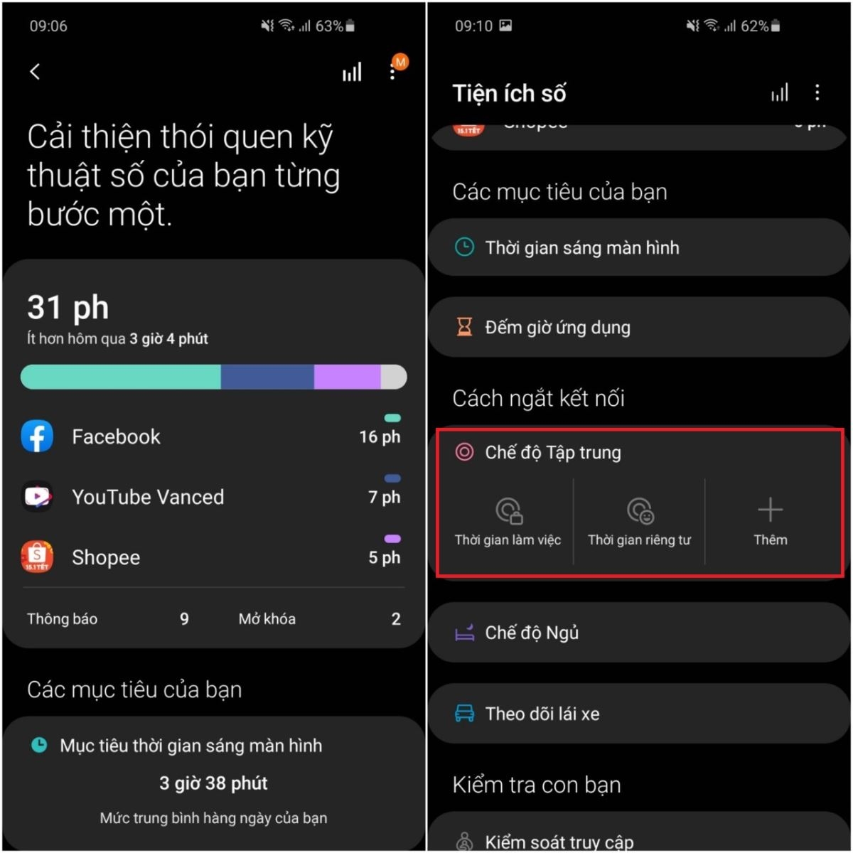 Cách kích hoạt chế độ tập trung trên điện thoại Samsung (2)