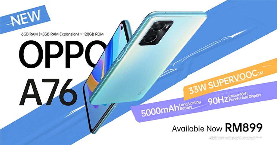 OPPO A76 4G ra mắt (ảnh 1) OPPO A76 4G ra mắt (ảnh 1)