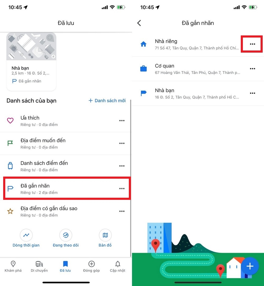 Cách thêm và thay đổi địa chỉ nhà riêng trên Google Maps (2)