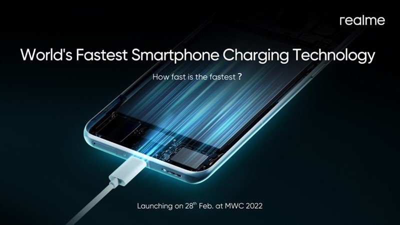 Realme sẽ ra mắt công nghệ sạc nhanh nhất thế giới vào ngày 28 tháng 2