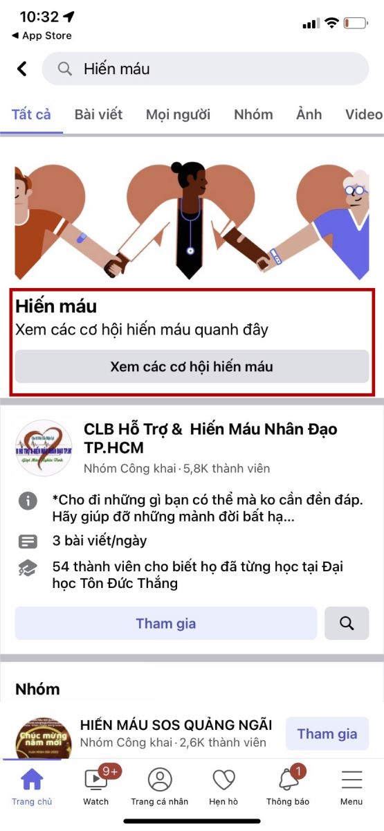 Cách đăng ký hiến máu trên Facebook (1)