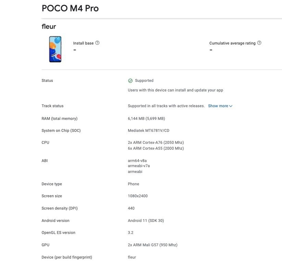 Thông tin POCO M4 Pro 4G Thông tin POCO M4 Pro 4G
