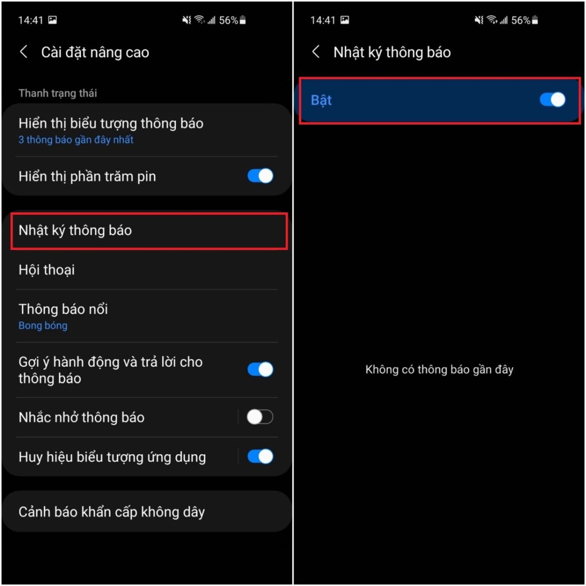 Cách xem lại những thông báo đã xóa trên điện thoại Samsung (2)
