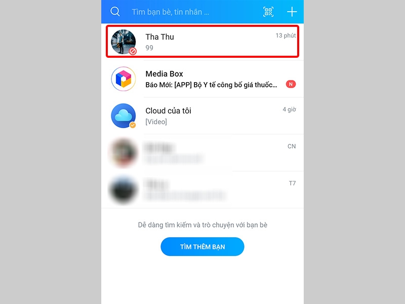 Chọn Liên hệ mà bạn muốn bỏ chặn