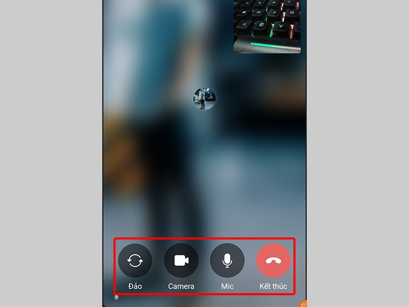 Giao diện của cuộc gọi video nhóm