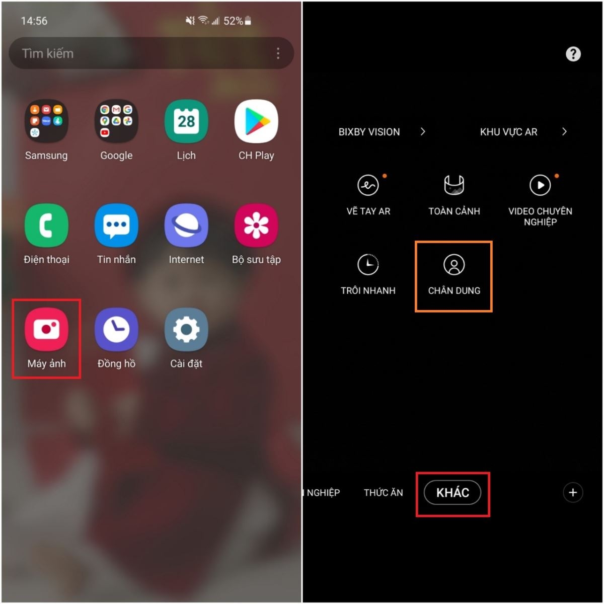 Cách chụp ảnh xóa phông trên điện thoại Samsung (1)