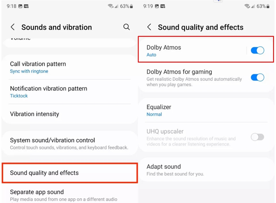 Kích hoạt Dolby Atmos để có âm thanh vòm như rạp chiếu phim