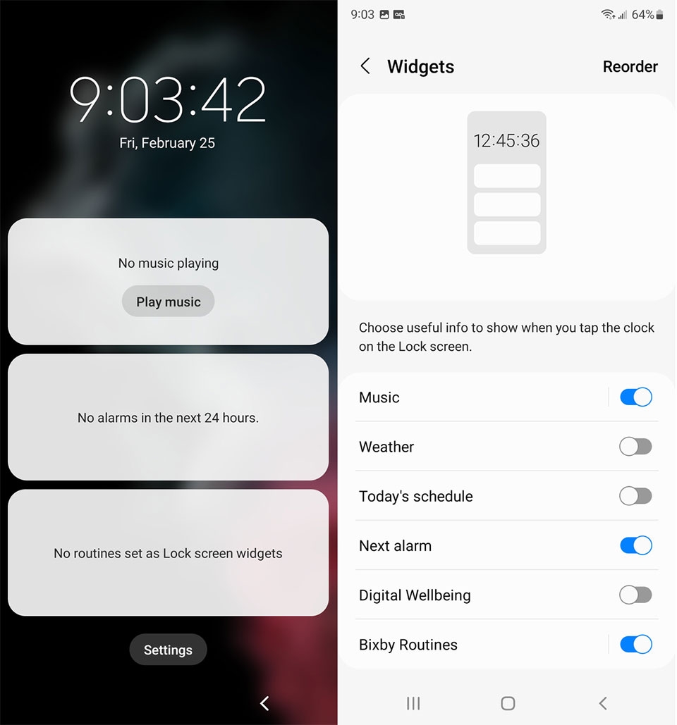 Xem và xóa/thêm các widget ẩn trên màn hình khóa
