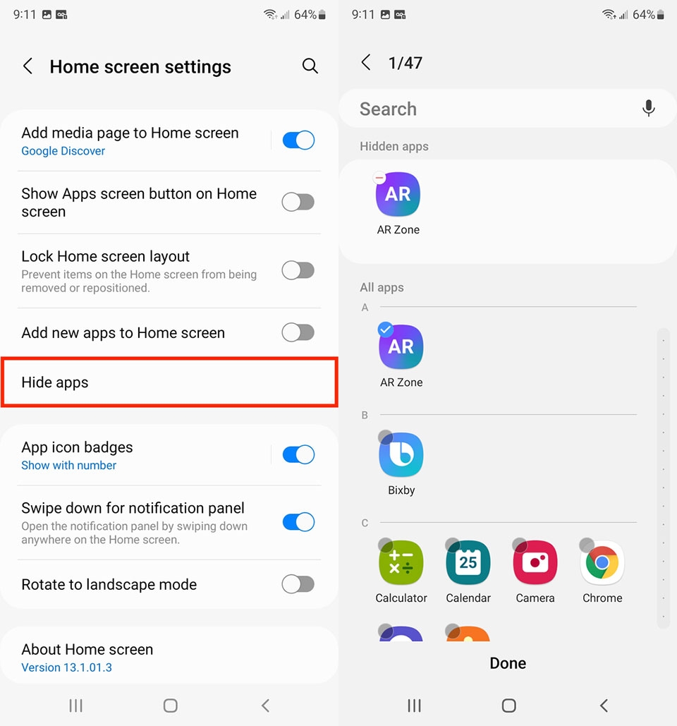 Ẩn ứng dụng mà không cần phải xóa vĩnh viễn
