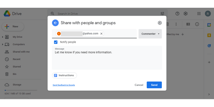 Cách chia sẻ tệp trên Google Drive với tài khoản không phải Gmail (2)