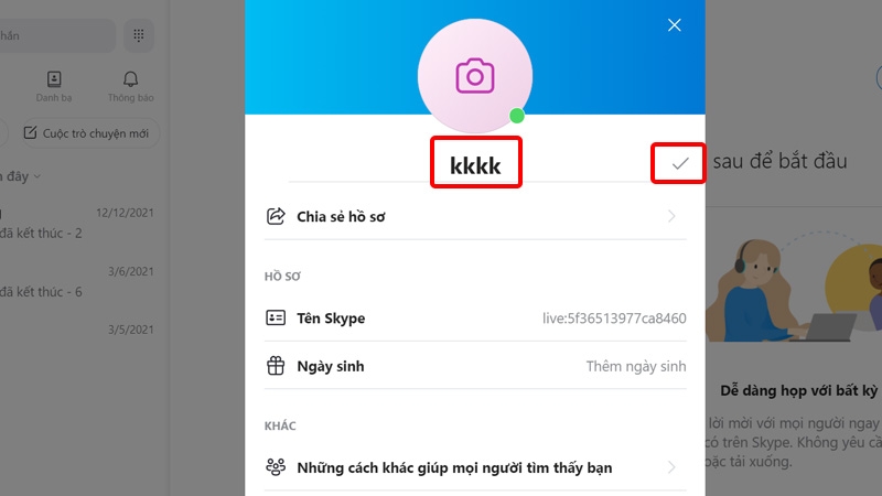 Điền tên mới và lưu thao tác