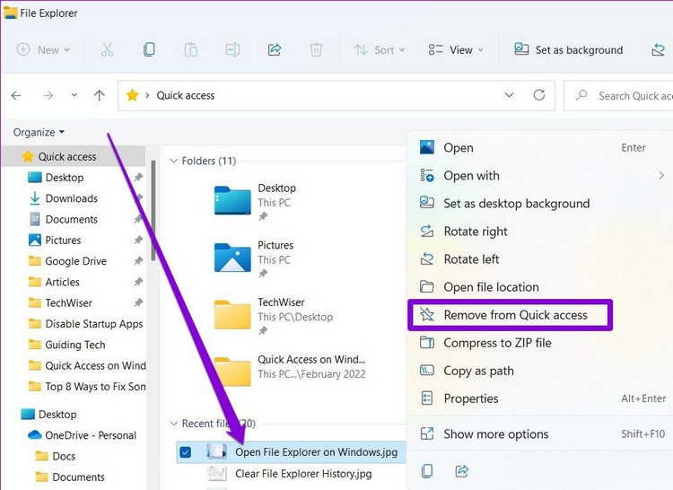 Mẹo hay để sử dụng Quick Access trên Windows 11 (3)