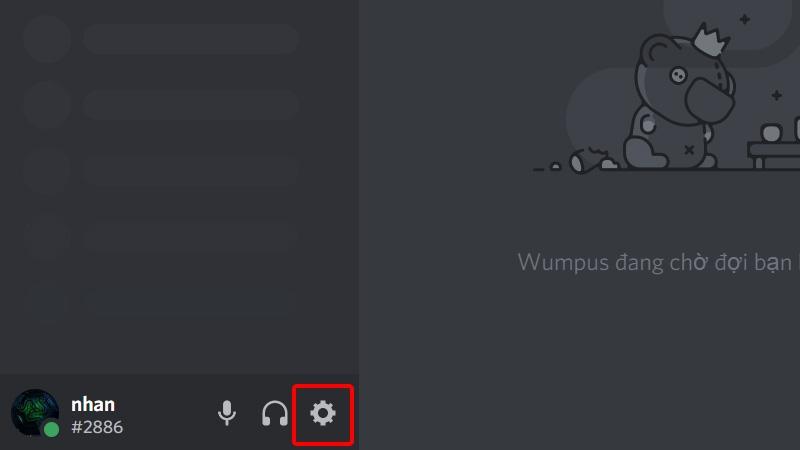 Nhấn vào biểu tượng Cài đặt