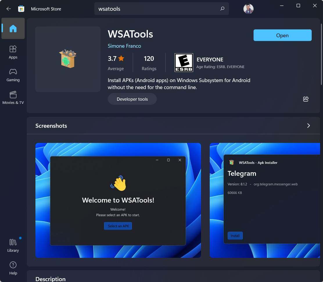 Ứng dụng Android cài đặt trong Windows 11