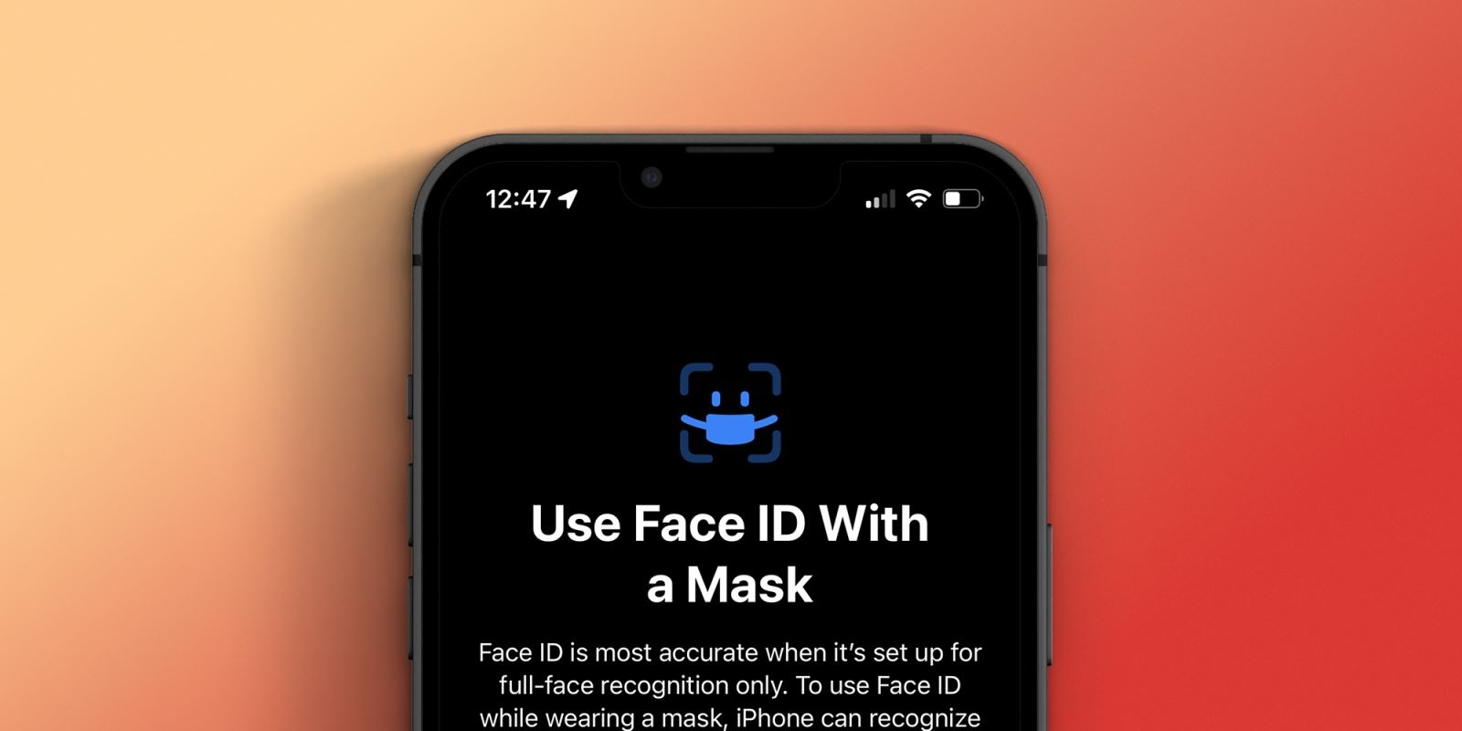 Mở khóa Face ID bằng khẩu trang