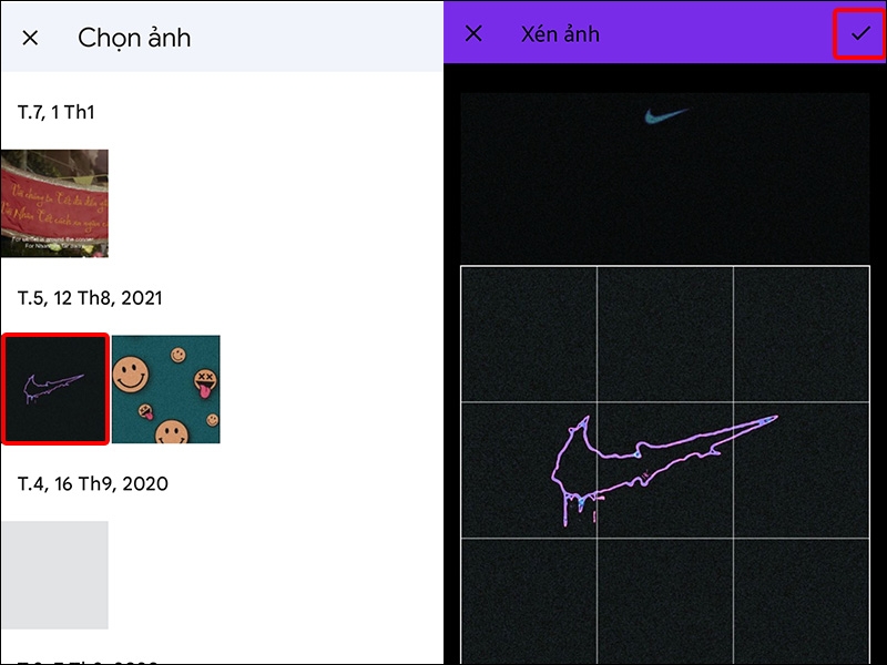 Lựa chọn hình ảnh bạn muốn và lưu thay đổi