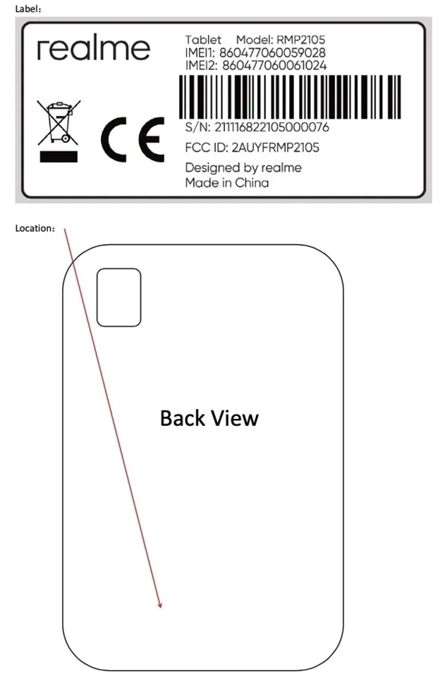 Realme Pad mini đạt chứng nhận FCC (ảnh 2) Realme Pad mini đạt chứng nhận FCC (ảnh 2)