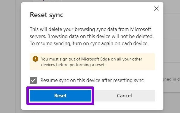 Hướng dẫn khắc phục sự cố đồng bộ hóa trên Microsoft Edge (6)