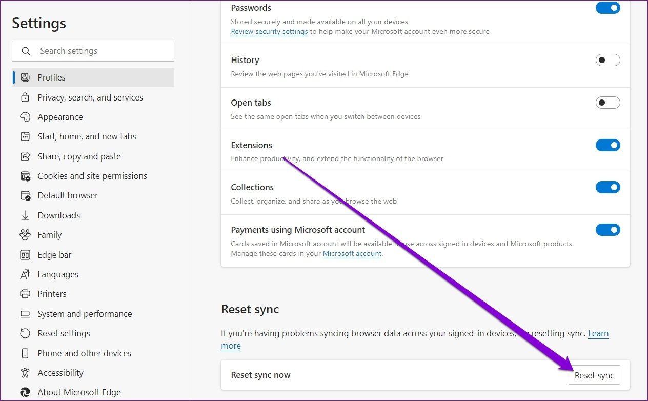 Hướng dẫn khắc phục sự cố đồng bộ hóa trên Microsoft Edge (5)