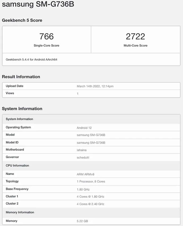 Samsung Galaxy XCover Pro 2 với chip Snapdragon 778G lộ diện trên Geekbench Samsung Galaxy XCover Pro 2 với chip Snapdragon 778G lộ diện trên Geekbench