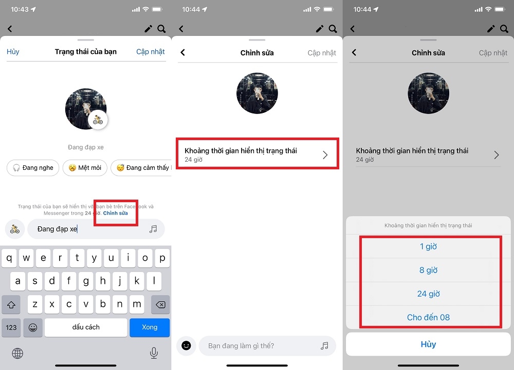 Cách cập nhật trạng thái tùy chỉnh trên Facebook Messenger (2)