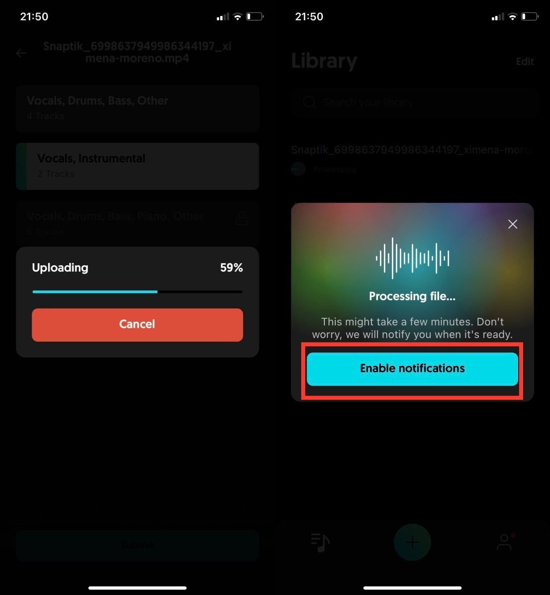 Cách tách nhạc ra khỏi lời trên điện thoại (5)