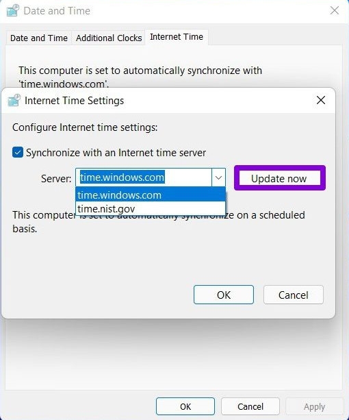 Cách sửa lỗi đồng bộ thời gian không thành công trên Windows 11 (8)