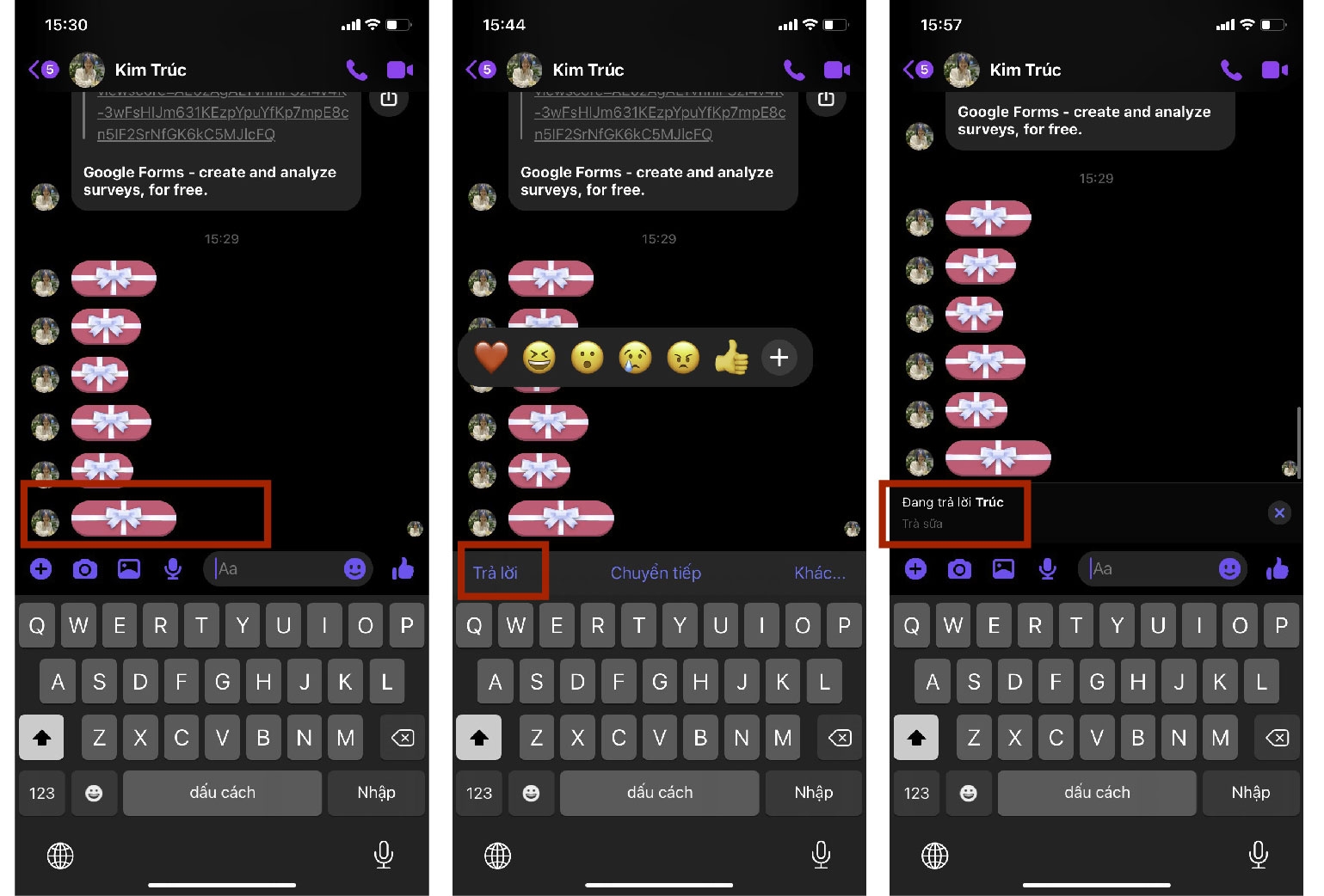 Cách xem tin nhắn hộp quà trên Messenger mà không cần mở hộp quà (1)