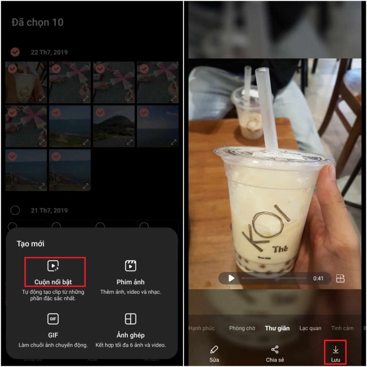 Cách tạo video từ ảnh trên điện thoại Samsung (2)