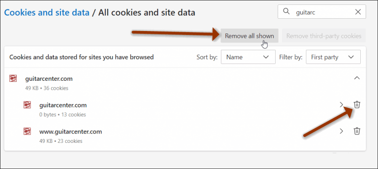 Cách xóa cookie trên Microsoft Edge cho một trang web cụ thể (7)