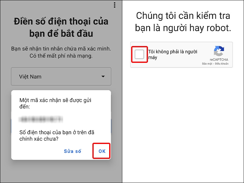 Nhấn vào OK