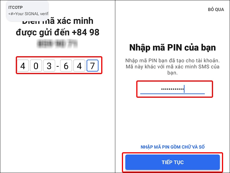 Nhập mã xác minh của bạn