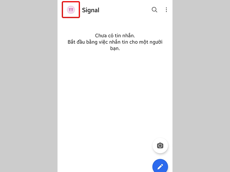 Nhấn vào biểu tượng Tài khoản
