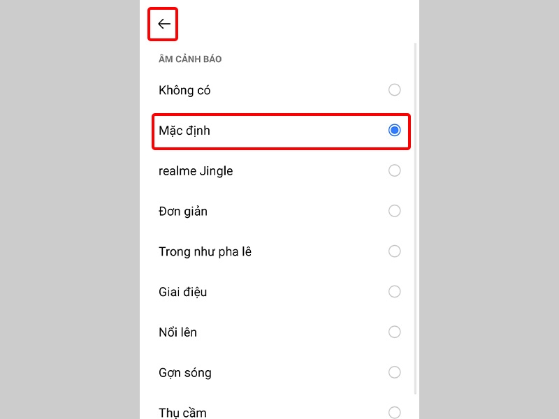 Chọn Âm thanh mà bạn muốn thay đổi