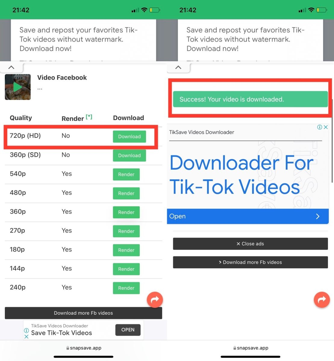 Cách tải video ngắn (Reels) trên Facebook về điện thoại (3)