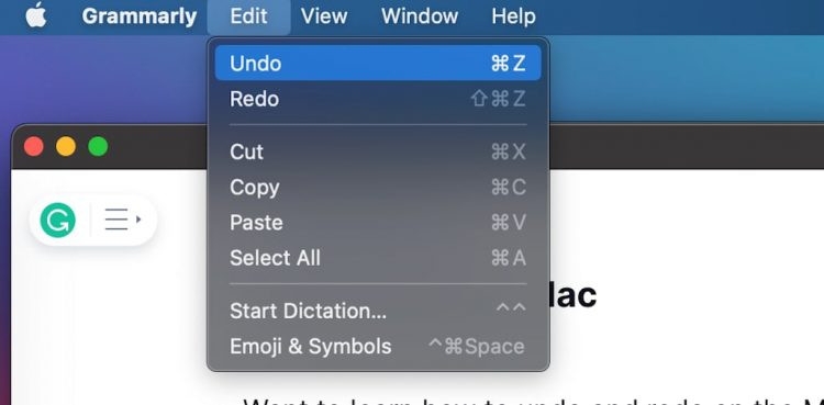 Cách hoàn tác và làm lại trên Mac (2)
