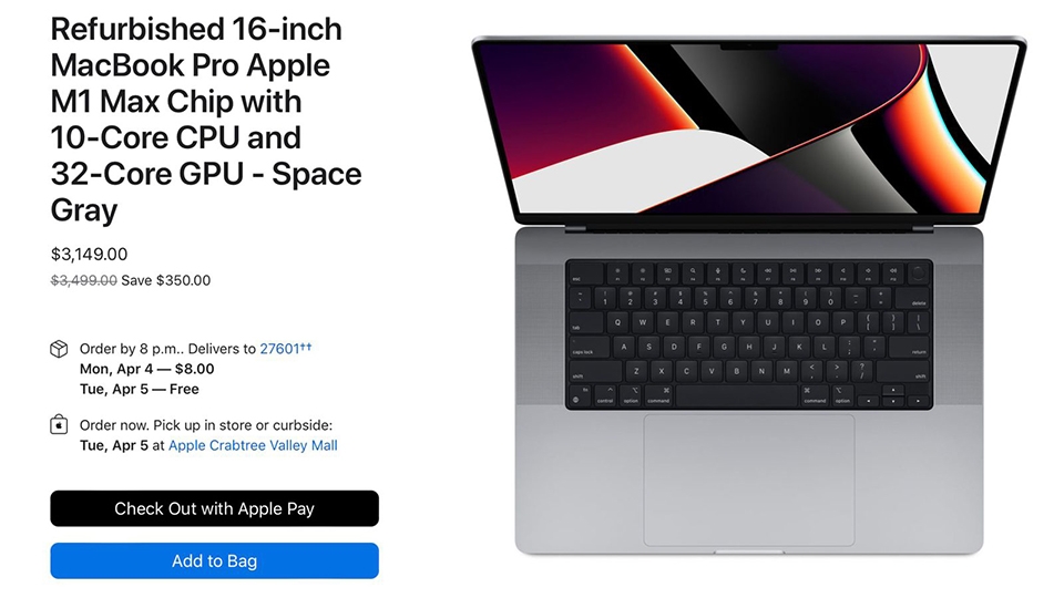 Apple bắt đầu bán các mẫu MacBook Pro 2021 refurbished với giá rẻ hơn