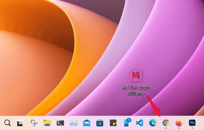 Sử dụng tính năng kéo thả vào thanh taskbar trên Windows 11 (3)