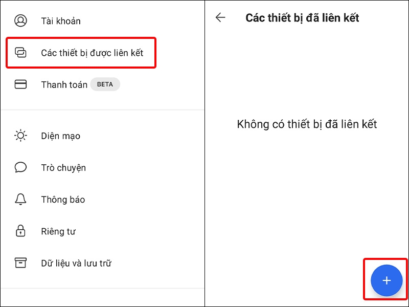 Nhấn vào mục Các thiết bị được liên kết và chọn Thêm