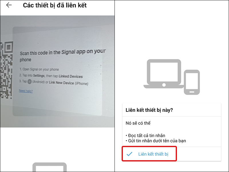 Quét mã QR trên thiết bị mới để tiến hành đăng nhập