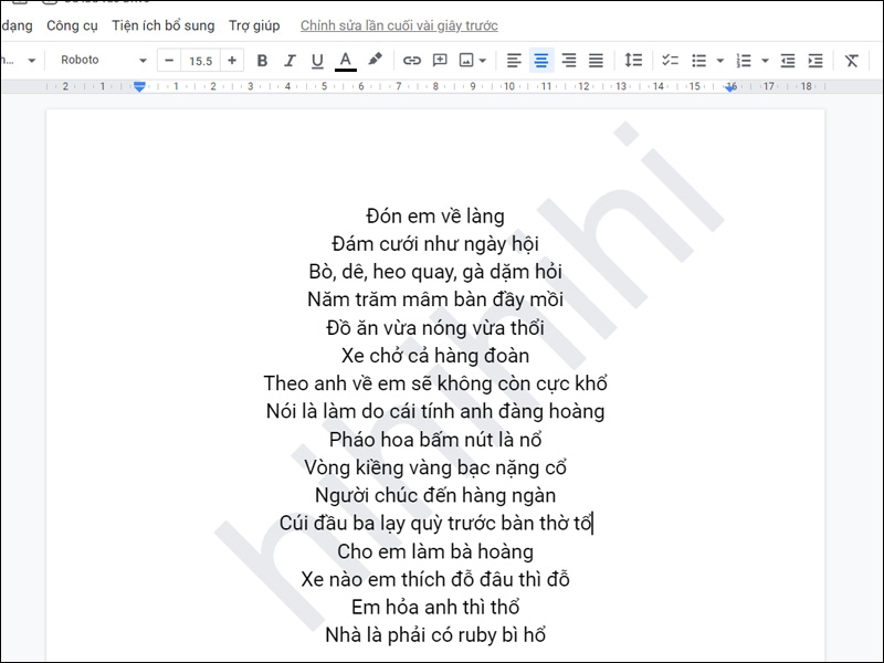 Kết quả sau khi được thay đổi