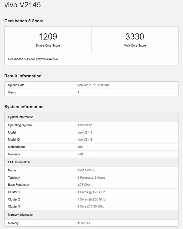 Vivo X80 Pro+ lộ cấu hình trên Geekbench
