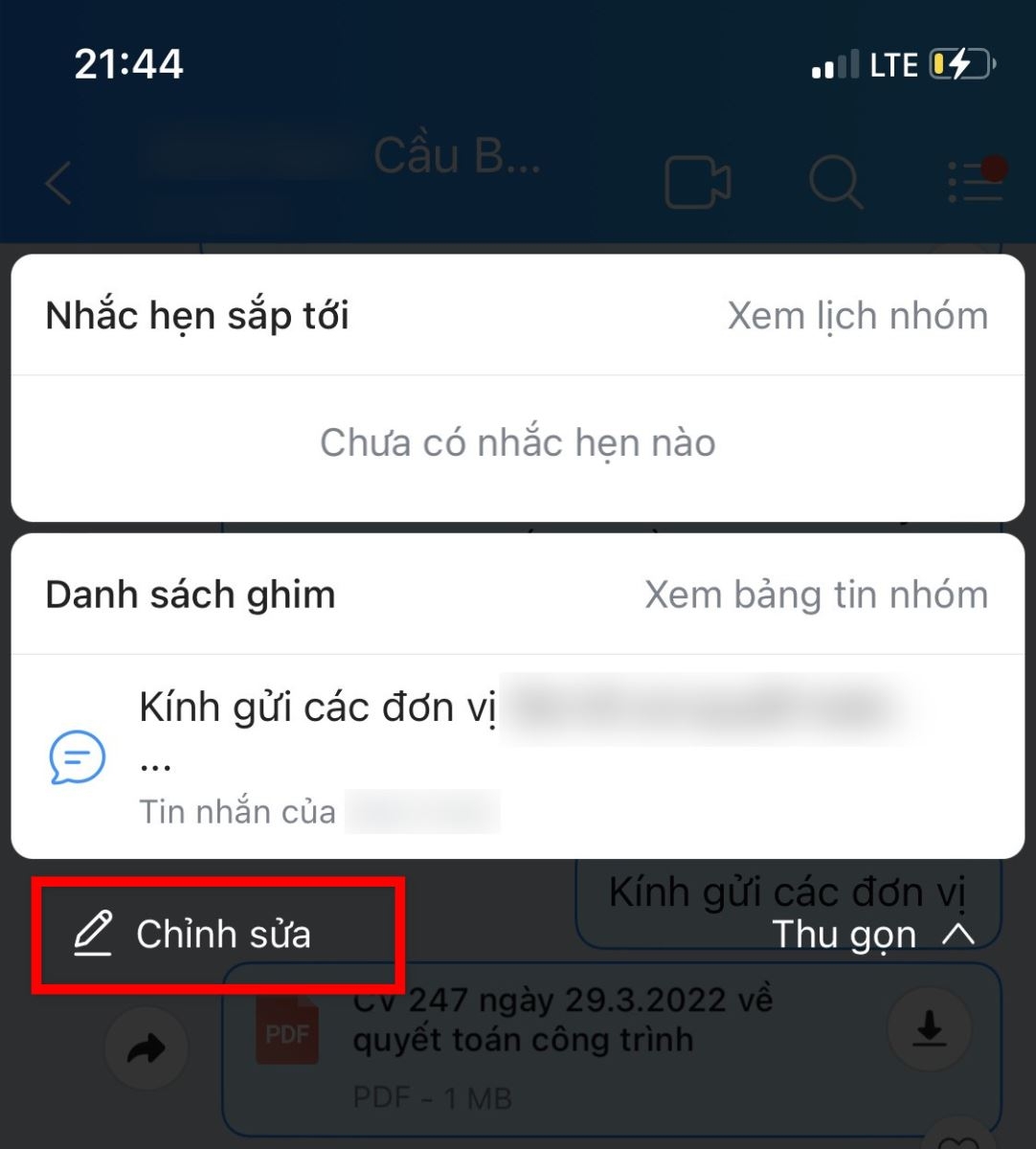 Hướng dẫn bạn cách ghim và bỏ ghim tin nhắn Zalo (4)