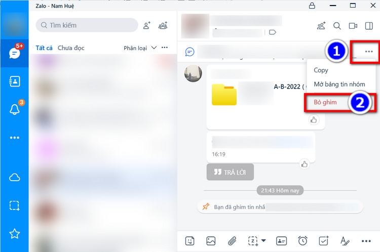 Hướng dẫn bạn cách ghim và bỏ ghim tin nhắn Zalo (8)