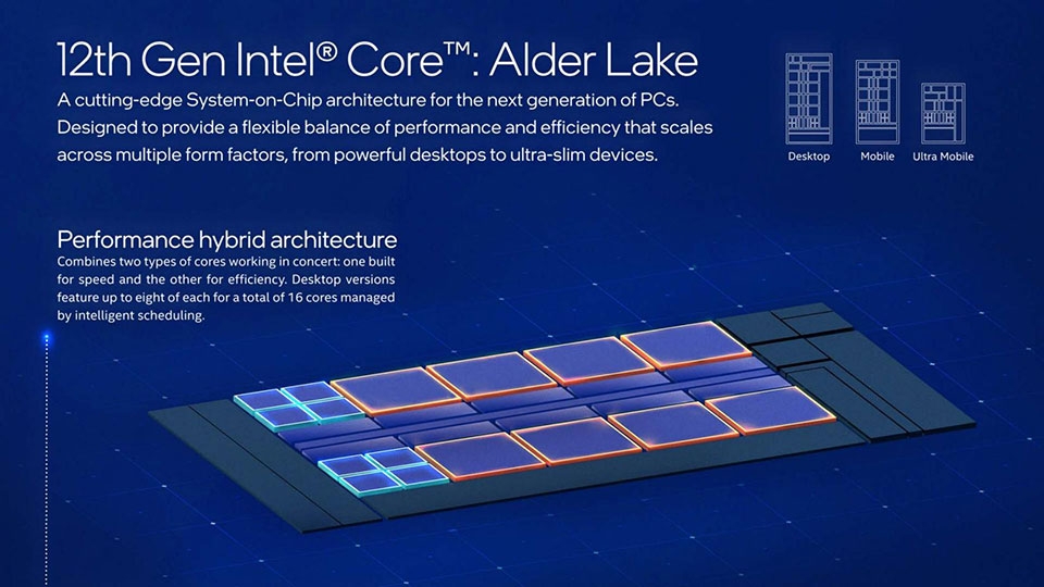 Kiến trúc Alder Lake sẽ mang lại hiệu suất đáng kinh ngạc cho các CPU di động mới của Intel