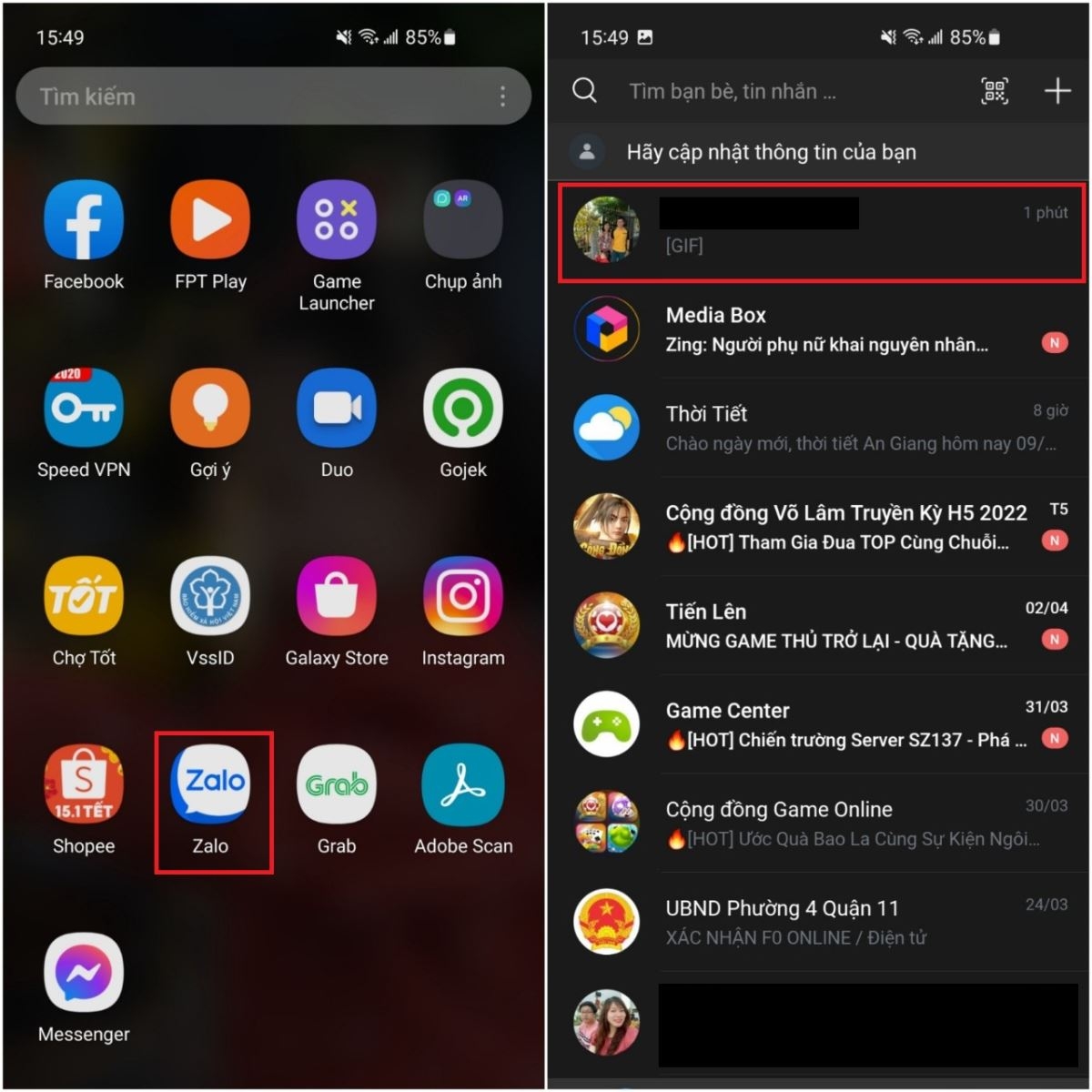 Cách thu hồi tin nhắn, xóa tin nhắn Zalo ở cả hai bên trên điện thoại và trên máy tính (1)