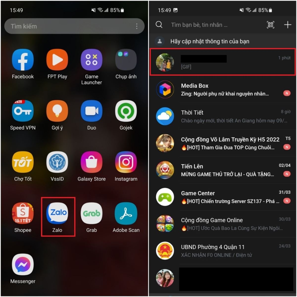 Cách thu hồi tin nhắn, xóa tin nhắn Zalo ở cả hai bên trên điện thoại và trên máy tính (4)