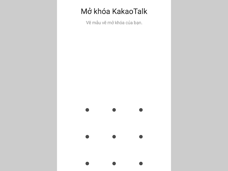 Yêu cầu mở khóa khi truy cập vào ứng dụng KakaoTalk