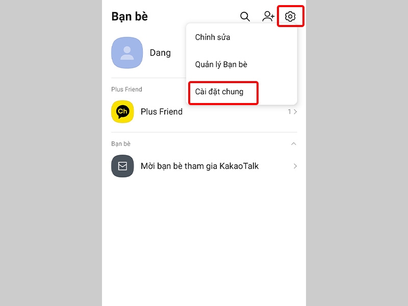 Nhấn vào Cài đặt và chọn Cài đặt chung