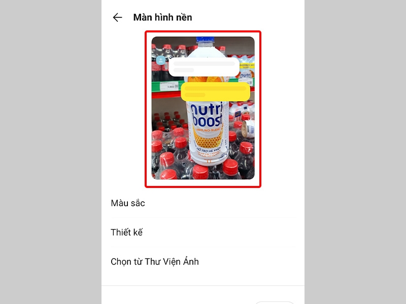 Hình ảnh của bạn đã được đặt làm hình nền chat thành công